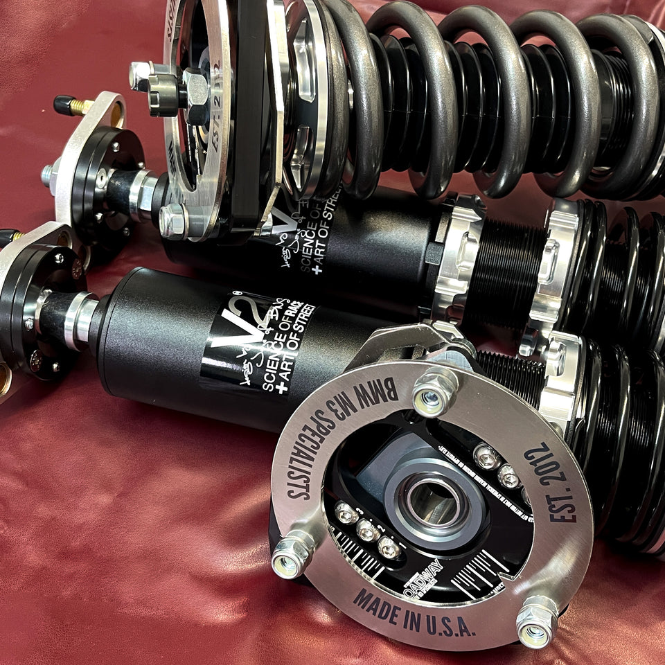 Broadway Suspension Version II coilover application with BMW camber & Caster plates